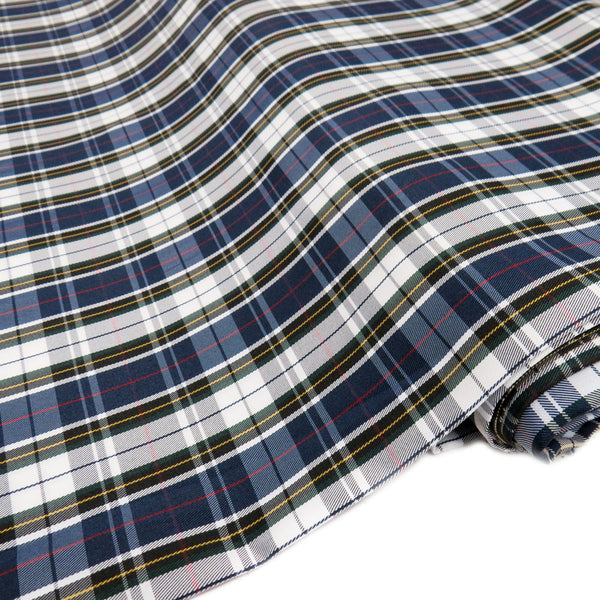 School Plaids, Black White Green Red, 60" Wide; 1 yard