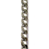 Aluminum Curb Chain, Silver, 14x10mm