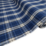 School Plaid, Blue Black White, 60" Wide; 1 yard