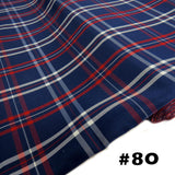 School Plaids, Dark Blue Red White, 60" Wide; 1 yard