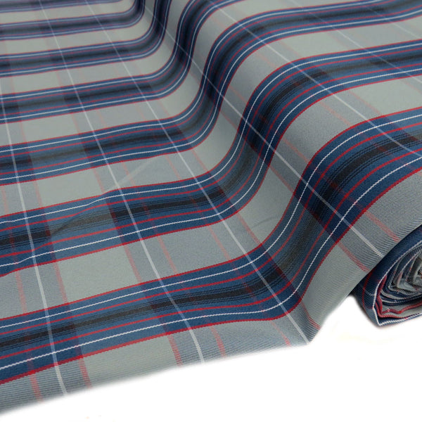 School Plaids, Gray Red White, 60" Wide; 1 yard