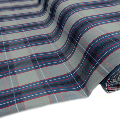 School Plaids, Gray Red White, 60" Wide; 1 yard