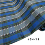 School Plaids, Green Blue White, 60" Wide; 1 Yard