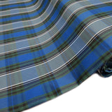 School Plaids, Green Blue White, 60" Wide; 1 Yard