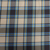 School Plaids, Gray Blue Yellow, 60" Wide; 1 Yard
