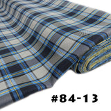 School Plaids, Gray Blue Yellow, 60" Wide; 1 Yard