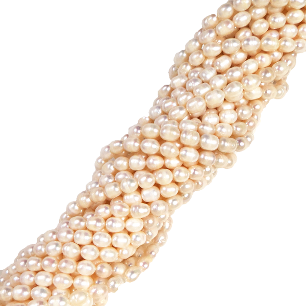 8x7mm; Potato, Fresh Water Pearl - 1 Strand