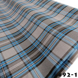 School Plaids, Gray Blue White, 60" Wide; 1 yard