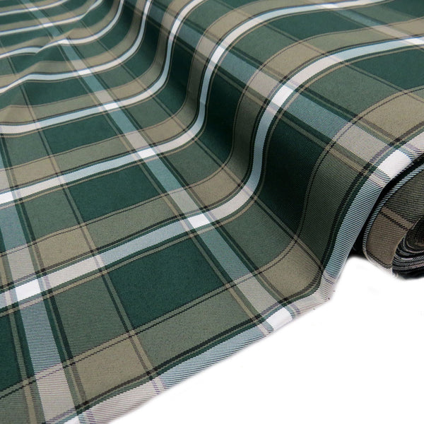 School Plaids, Green White, 60" Wide; 1 yard