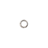 TierraCast, Rhodium Plated, Hammered Ring - 9 mm- 1 Piece