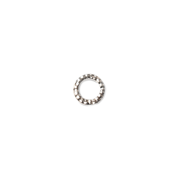 TierraCast, Rhodium Plated, Hammered Ring - 9 mm- 1 Piece