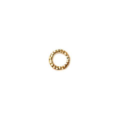 TierraCast,Gold Hammered Ring, 9mm , 1 Piece