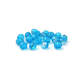 Aqua AB, Round Faceted Fire Polished, 10mm - 20pcs