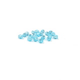 Aquamarine, Round Faceted Fire Polished; 4mm - 20 pcs
