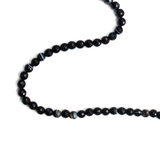 Agate Round Faceted, Black and White Stripes; 6mm