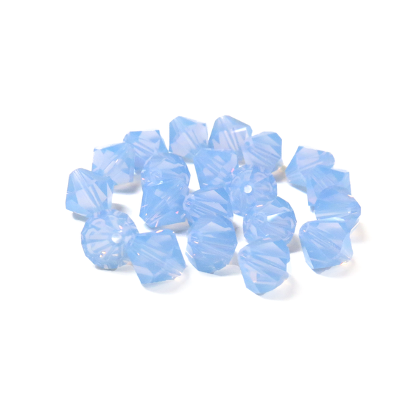 Swarovski Crystal, Bicone, 8mm - Air Blue Opal; 20 pcs