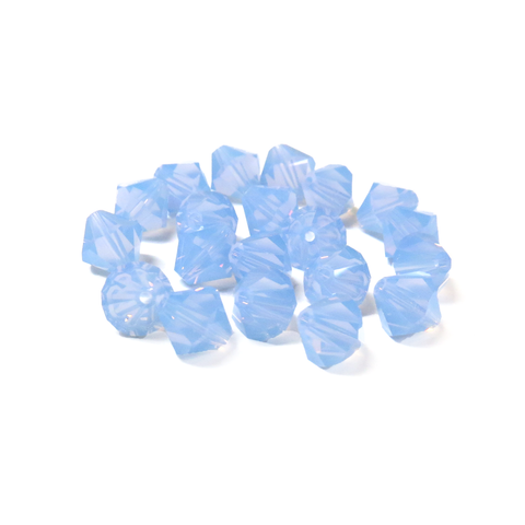 Swarovski Crystal, Bicone, 8mm - Air Blue Opal; 20 pcs