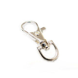 Alloy Lobster Claw Flat, Silver-37mm; 6pcs