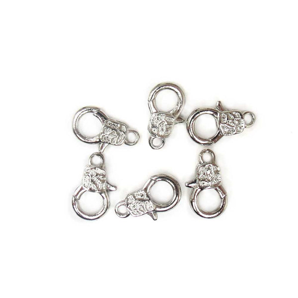 Alloy Lobster Claw, Platinum Color-17mm; 6pcs