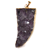 Amethyst Druzy Horn Pendant