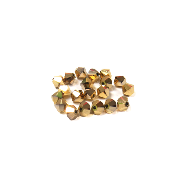 Swarovski Crystal, Bicone, 4MM - Aurum 2X; 20pcs