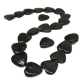 Black Horn Heart, 21mm; 1 piece