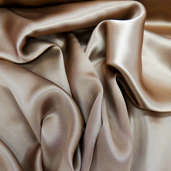 Silk Charmeusse, Brown, 54" Wide- 1 Yard