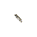 Barrel Clasp 2, Silver Plated Brass-9x4mm; 12pcs