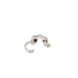 Bead Tip Bottom Clamp-on, Silver Plated Brass-8x3.5mm; 100pcs