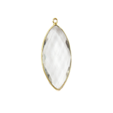 Crystal Quartz Bezel,24k Gold Vermeil 15x35mm; 1pc