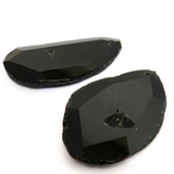 Black Agate Slice Pendant