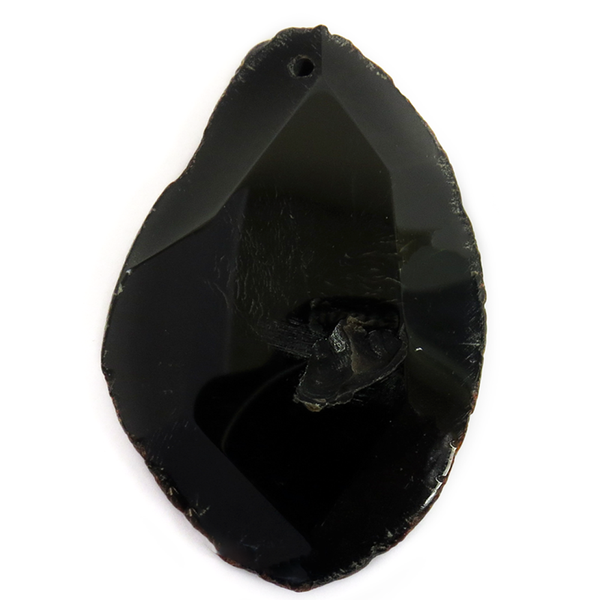 Black Agate Slice Pendant