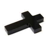 Black Horn cross Bead, 38x27mm; 1 piece