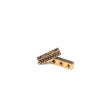 TierraCast - Antique Gold Braided Spacer Bar - 3 Hole ; 4 x 15mm - 1 Piece