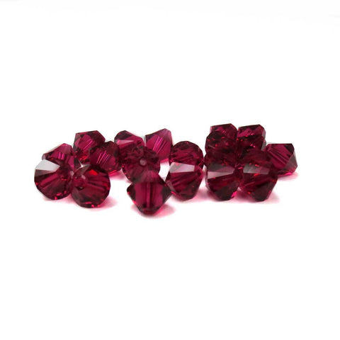 Swarovski Crystal, Bicone, Ruby, 8mm; 20pcs