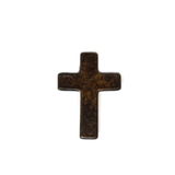 Burnt Horn Cross Bead, 44x34mm; 1 piece