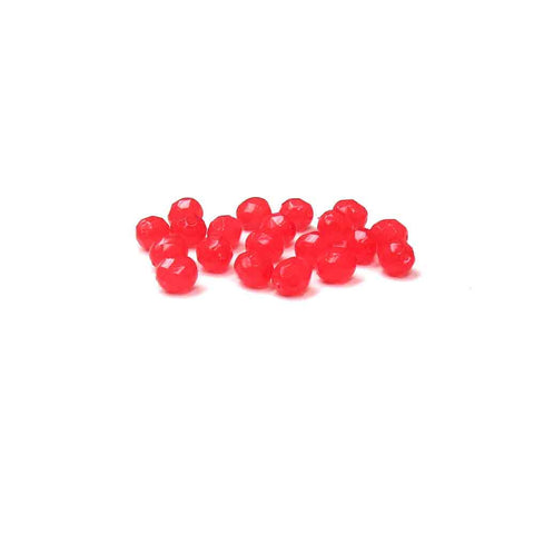 Coral Opal, Round Faceted Fire Polished; 8mm - 20 pcs