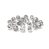 Crystal Silver, Round Faceted Fire Polished, 10mm; - 20 pcs