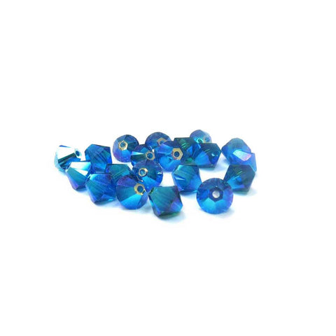 Swarovski Crystal, Bicone, Capri AB 2X, 6mm; 20pcs