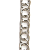 Two Step Chain; Antique Silver- per foot.