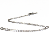 Stainless Steel Flat Link Necklace, 19", Silver; 1 Necklace
