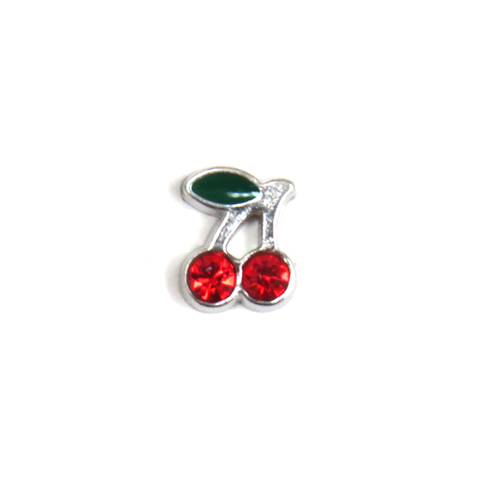 Cherries with Rhinestones - Floating Charm