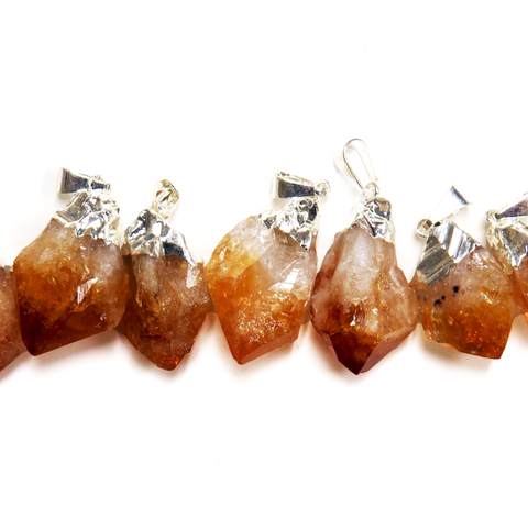 Citrine Pendant- Silver; 1 piece
