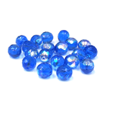Cobalt AB, Round Faceted Fire Polished, 12mm- 20pcs