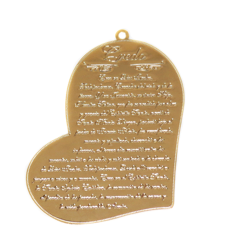 The Apostles Creed Charm, 54x38mm, Gold Filled; 1 piece