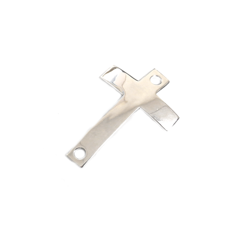 Cross Connector, Sterling Silver, 42x30mm; 1 piece