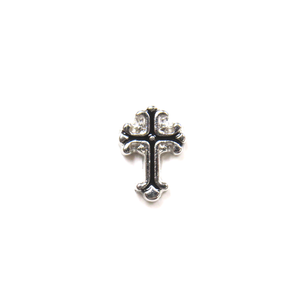 Black Cross Floating Charm