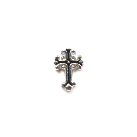 Black Cross Floating Charm