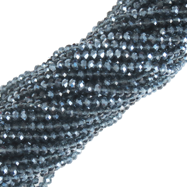 Rondelle Navy Blue, 6 mm