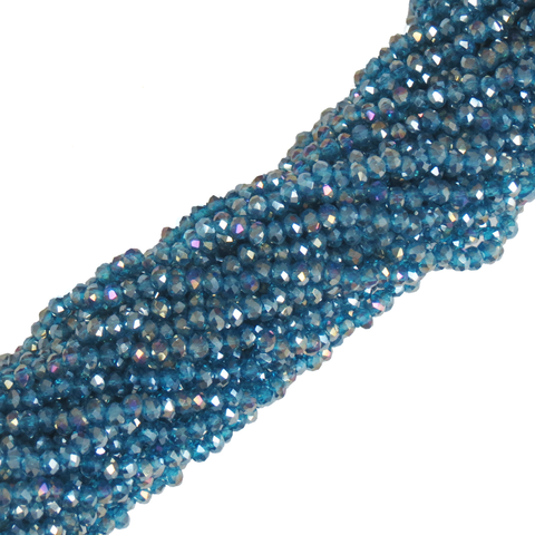 Rondelle Blue AB, 4mm